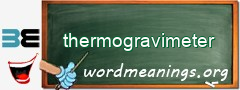 WordMeaning blackboard for thermogravimeter